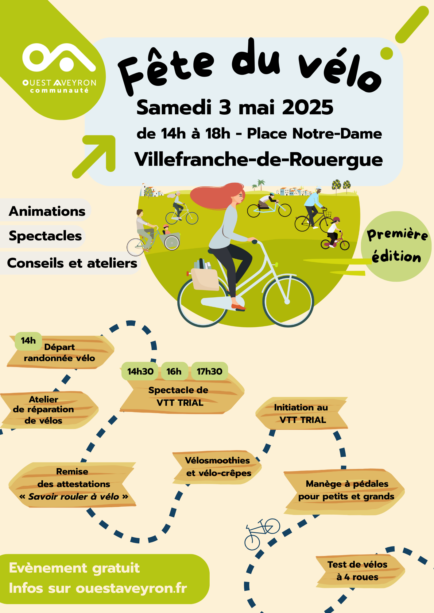 Lire la suite à propos de l’article Programme Mai à vélo à Ouest Aveyron Communauté